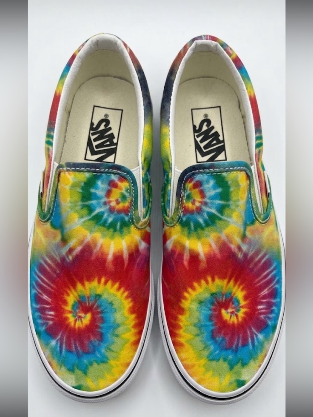 Van Classic Slip-on rainbow Tie dye Unisex men’s 6.5 - women’s 8 like new